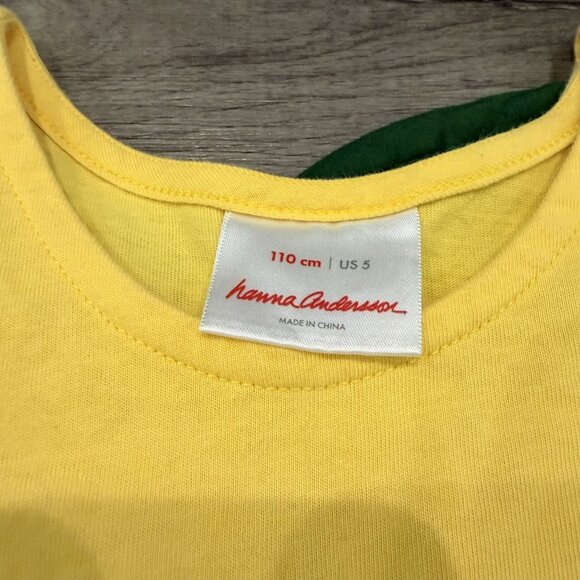 Hanna Andersson Girls 5 Yellow Easter Applique Tulle Tutu Dress - Picture 6 of 7